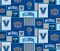 Sykel Enterprises-Villanova University Fleece Fabric-Villanova Wildcats College Patch Fleece Blanket Fabric-Sold by the yard